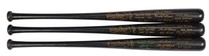 Collection of (3) Baltimore Orioles Engraved Champion Black Bats Including 1966 World Series